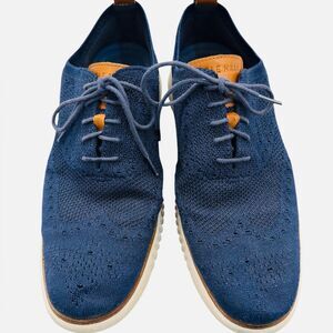 Cole Haan Zerogrand Knit Wing Tipped Oxford Men’s Shoes Size 10.5 Blue